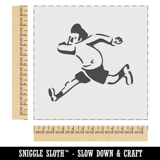 Cartoon Running Man Exercise Wall Cookie DIY Craft Reusable Stencil {1}