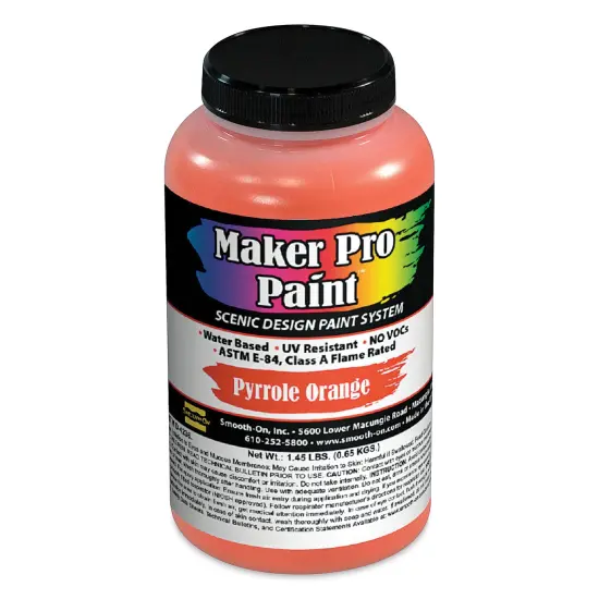 Smooth-On Maker Pro Acrylic-Urethane Paint - Pyrrole Orange, 16 oz {1}