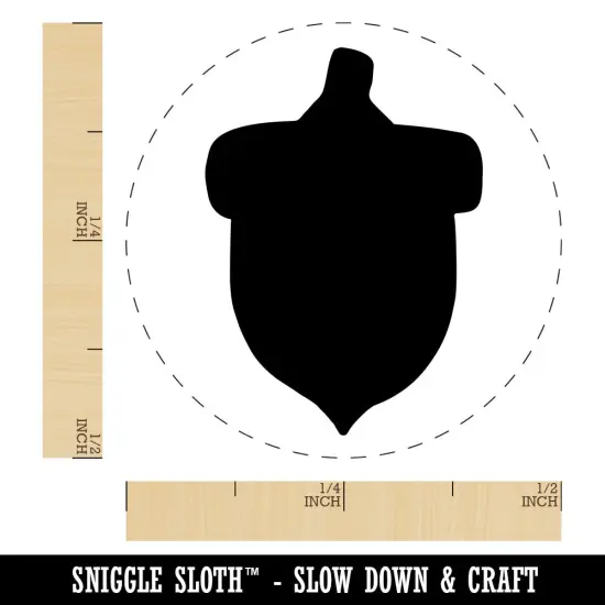 Acorn Solid Self-Inking Rubber Stamp for Stamping Crafting Planners Purple {1}