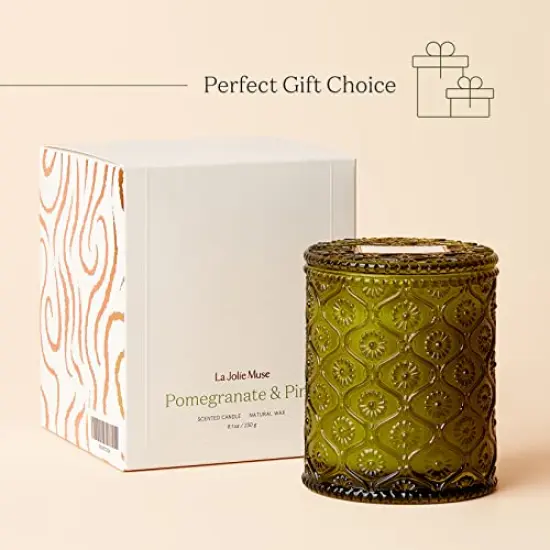 Scented Candle, Christmas Candles, Holiday Gifts, Pine Pomegranat Scented Candle, Candles for Home Scented, 50 Hours Long Burning {2}