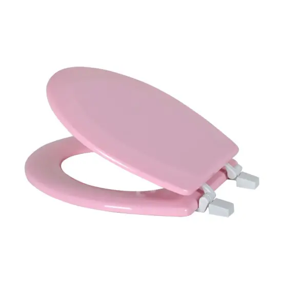 J&V Textiles Round Wooden Toilet Seat With Beveled Edge Burgundy {7}