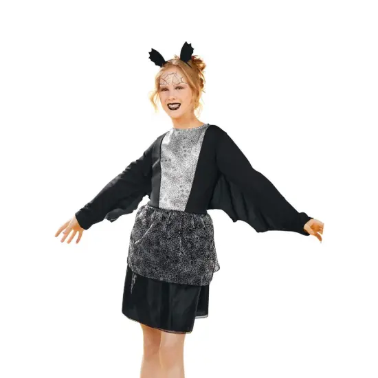 Northlight Black and Silver Vampire Girls Dress Halloween Children's Costume - Medium {3}