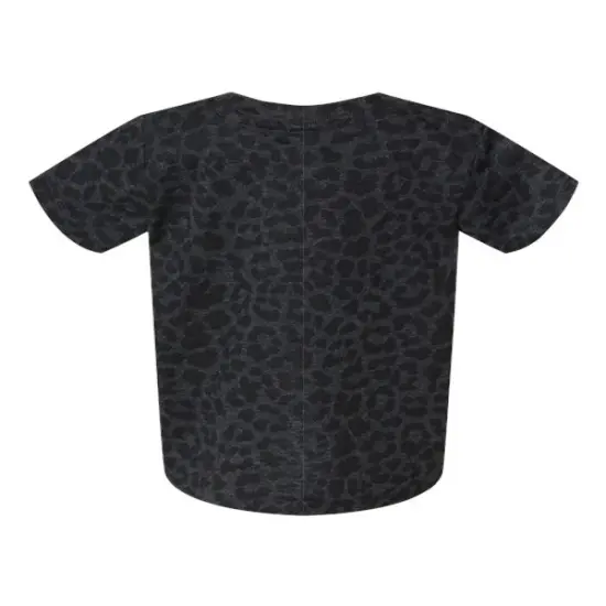 Rabbit Skins&reg; Infant Fine Jersey Short Sleeve Crew Neck Tee - 3322 Black Leopard {2}
