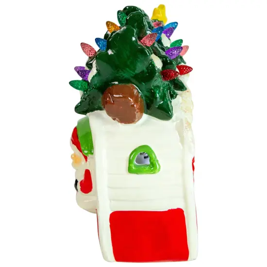 Northlight LED Lighted Santa and Snowman Camper Christmas Decoration - 7.75" Multi {5}