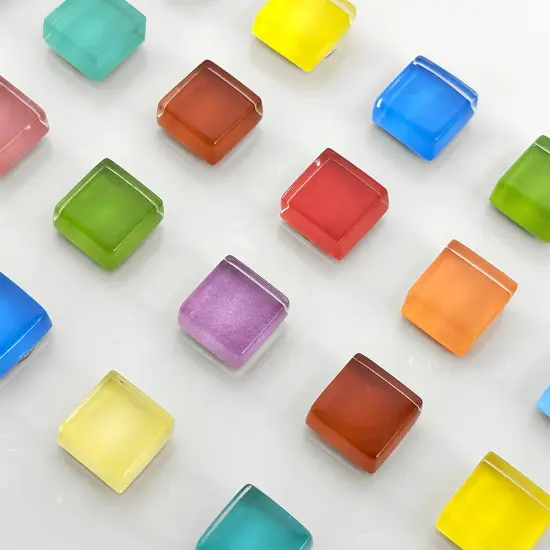 Wrapables Colorful Glass Cube Magnets, Refrigerator Magnets for Office Whiteboards, Cabinets, Lockers (Set of 24) {3}