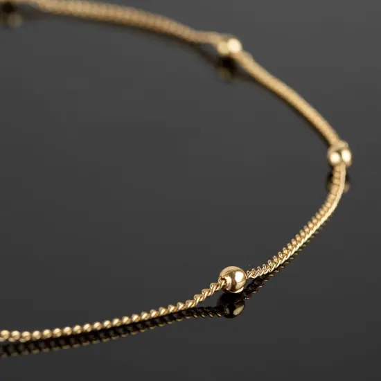 16.4 Feet/5 Meters 18K Gold Plated Brass Chain for Jewelry Making, Light Gold Beaded Necklace Chain for Women Twisted Curb Link Chain Jewelry Supplies {4}