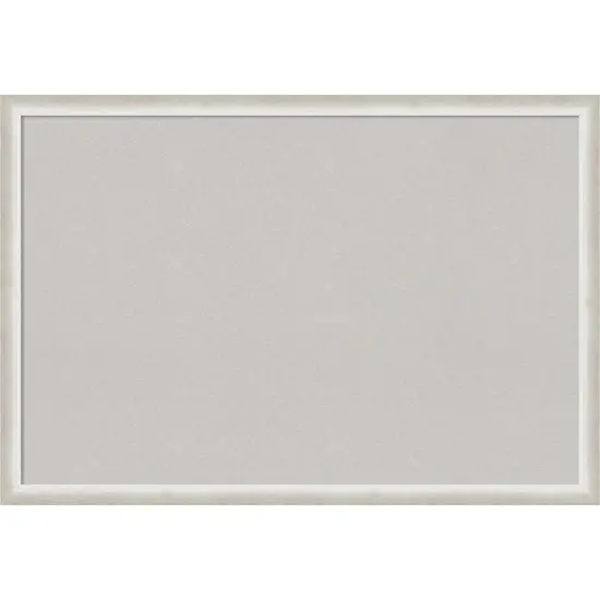 Two Tone Wood Framed Corkboard, Grey Cork Two Tone Silver {1}