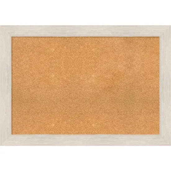 Hardwood Wood Framed Corkboard, Natural Cork Hardwood White Wash {1}
