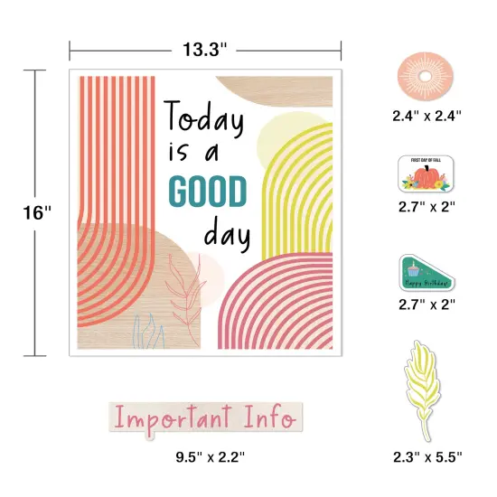 Carson Dellosa True to You Modern Calendar 137 pc Set, Classroom and Monthly Headers, Holidays, Birthdays, Number Cover Ups, Mandalas, and More Boho Decor for Bulletin Board and Wall Decor {4}