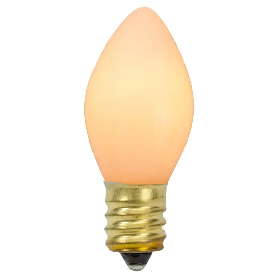 Northlight C7 Opaque Christmas Replacement Bulbs - White - 4ct {1}