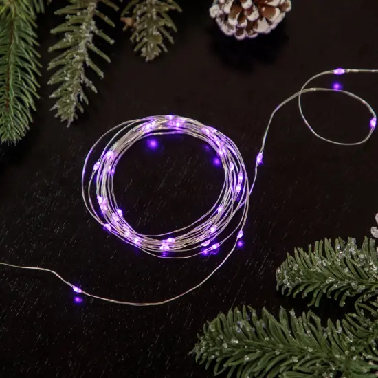 Northlight LED Micro Fairy Christmas Lights - Purple - 16' Copper Wire - 100ct {1}