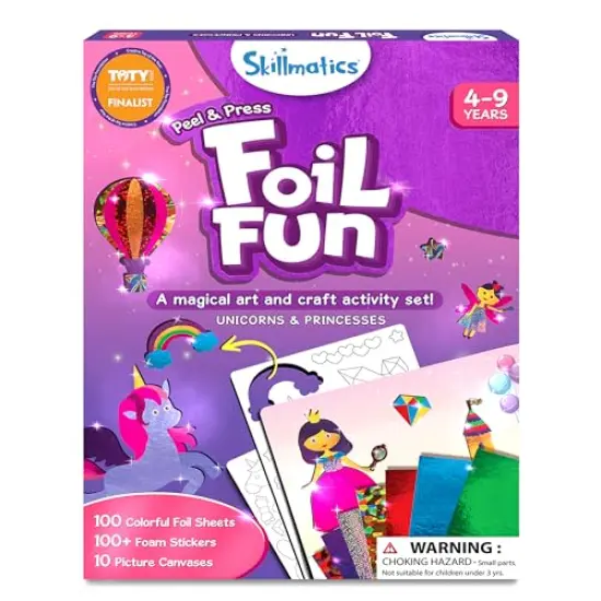 Foil Fun Unicorns & Princesses, No Mess Art for Kids, Craft Kits & Supplies, DIY Creative Activity, Gifts for Girls & Boys Ages 4, 5, 6, 7, 8, 9, Travel Toys {2}