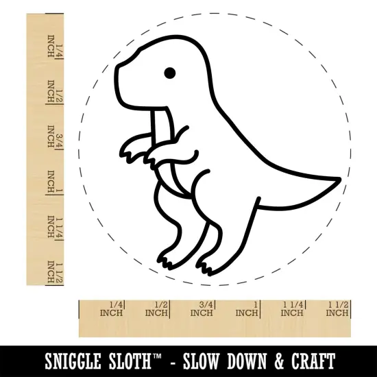 Baby Nursery T-Rex Dinosaur Self-Inking Rubber Stamp Ink Stamper for Stamping Crafting Planners Black {1}