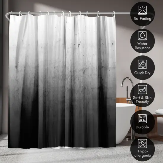 Black Ombre by Emanuela Carratoni Shower Curtain 71" x 74" {4}