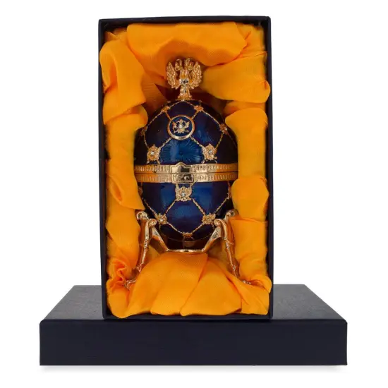 Coat of Arms Blue Royal Inspired Easter Egg {7}