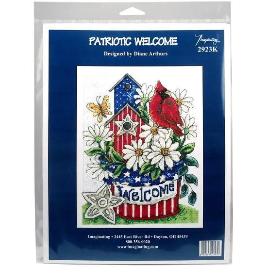 Imaginating Counted Cross Stitch Kit 7.5"X10"-Patriotic Welcome {1}