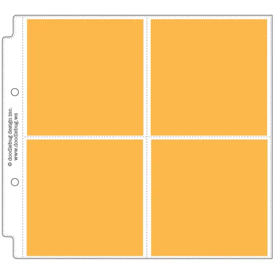 Doodlebug Page Protectors 8"X8" 12/Pkg-(4) 4"X4" Pockets {1}