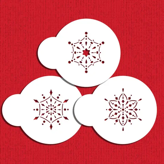 Mini Jeweled Snowflakes Cookie & Cupcake Stencil | C792 by Designer Stencils | Cookie Decorating Tools | {1}