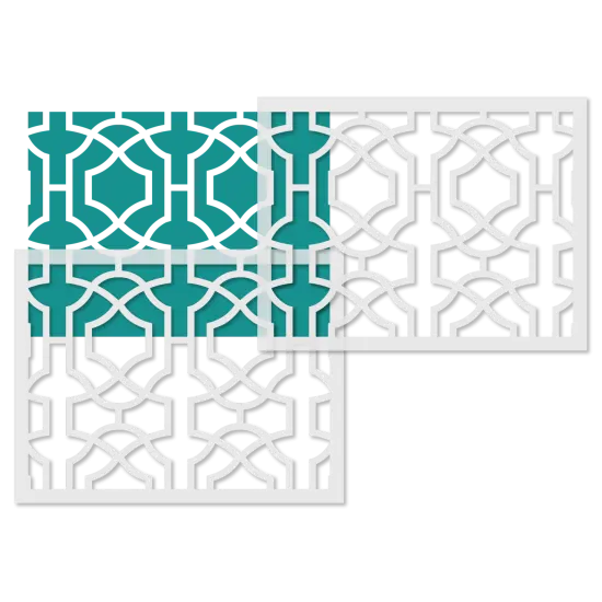 Embossing Contemporary Lattice All Over Wall Stencil | 3708E by Designer Stencils | Pattern Stencils | Reusable Stencils for Painting | Safe & Reusable Template for Wall Decor | Try This Stencil Instead of a Wallpaper | Easy to Use & Clean {4}
