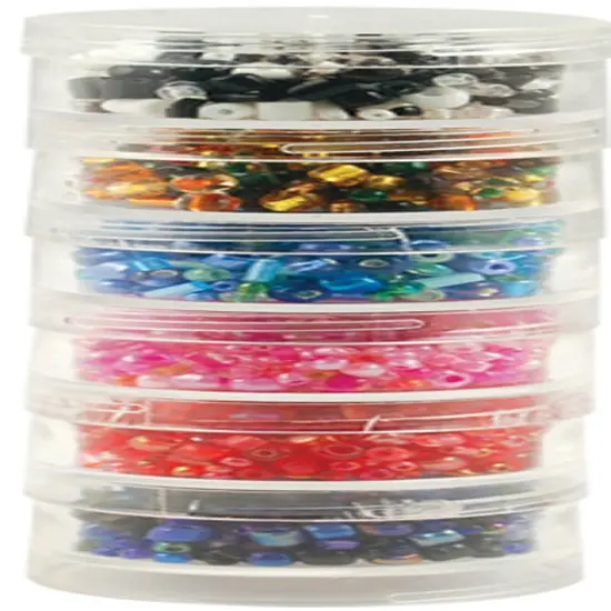 Craft Medley Bead Storage Screw-Stack Canisters 6/Pkg-1.5"X.75" {3}