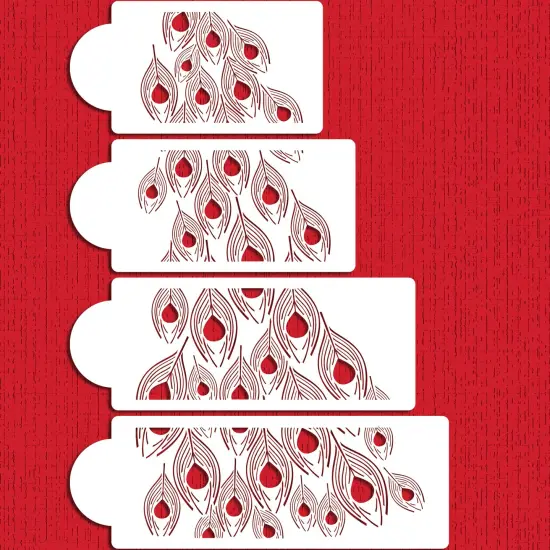 Peacock Spray Cake Stencil Set | C780 by Designer Stencils | Cake Decorating Tools | {3}