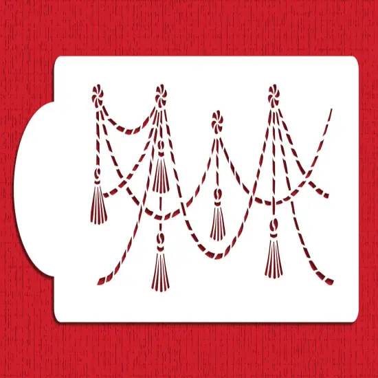 Tassel Swag Cake Stencil Side | C766 by Designer Stencils | Cake Decorating Tools | {2}