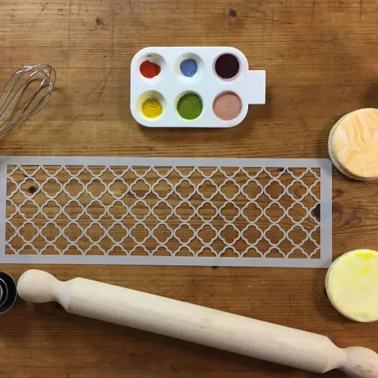 Solid Quatrefoil Cake Stencil | C850 by Designer Stencils | Stencils for Royal Icing, Airbrush, Dusting Powder | {3}