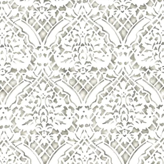 Large Overall Damask Wallpaper Wall Stencil | 2734 by Designer Stencils | Pattern Stencils | Reusable Stencils for Painting | Safe & Reusable Template for Wall Decor | Try This Stencil Instead of a Wallpaper | Easy to Use & Clean Art Stencil Pattern {2}