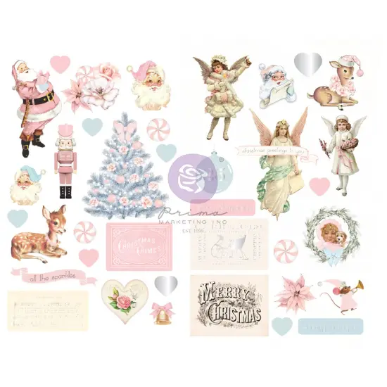 Prima Marketing Inc Christmas Sparkle Collection Chipboard Stickers - 37 Pcs W/ Foil Detail 655350997755 {1}