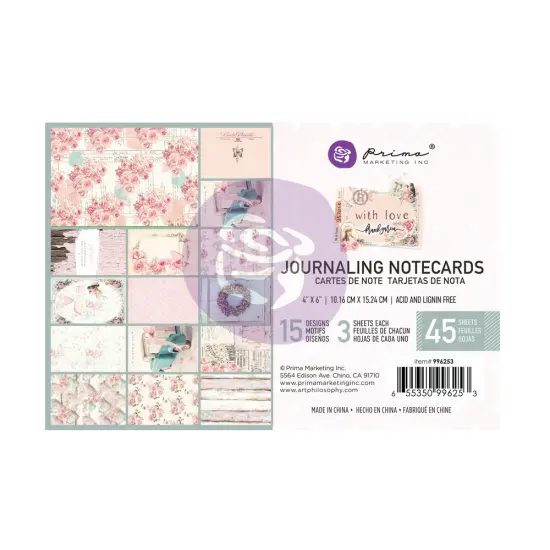 Prima Marketing Inc With Love Collection 4x6 Journaling Cards - 45 Sheets 655350996253 {1}