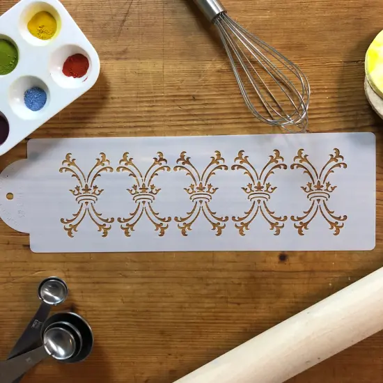 Royal Damask Cake Stencil Tier #2 | C709 by Designer Stencils | Cake Decorating Tools | {4}