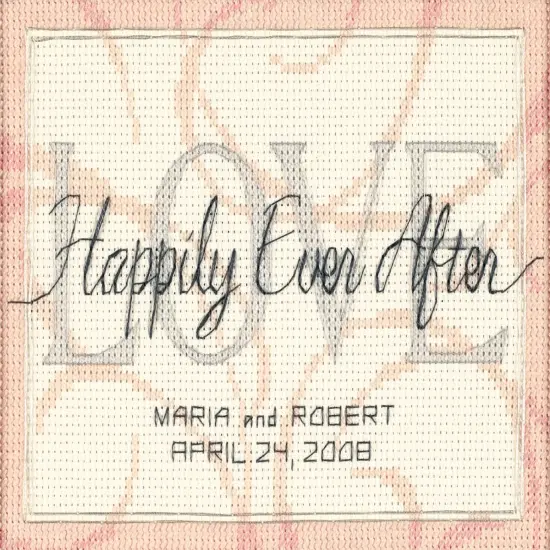 Dimensions Mini Counted Cross Stitch Kit 7"X5"-Happily Ever After Record {1}