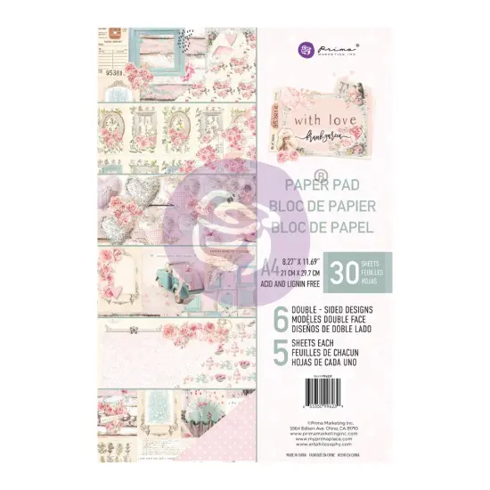 Prima Marketing Inc With Love Collection A4 Paper Pad - 30 Sheets 655350996239 {1}