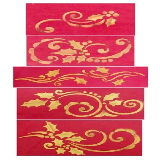 Holly and Berry Swirls Cake Stencil Set | C717 by Designer Stencils | Stencils for Royal Icing, Airbrush, Dusting Powder | {2}