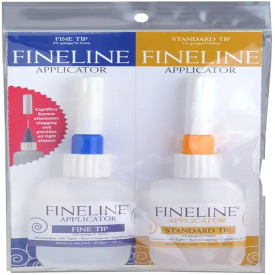 Fineline 18 & 20 Gauge Applicators & Bottles - Empty 2/Pkg-1.25oz {1}