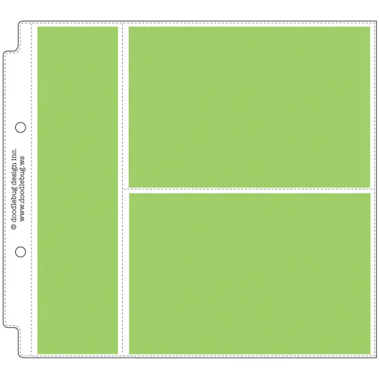 Doodlebug Page Protectors 8"X8" 12/Pkg-(1) 2"X8.25" & (2) 6"X4" Pockets {1}