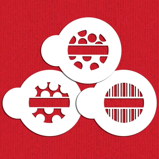 Mini Polka Dots and Stripes Cookie & Cupcake Stencil | C794 by Designer Stencils | Cookie Decorating Tools | {2}