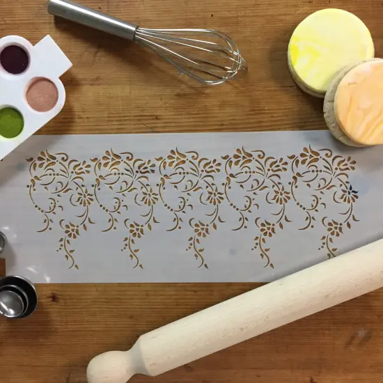 Large Vintage Lace Cake Stencil Side | C770 by Designer Stencils | Cake Decorating Tools | {4}