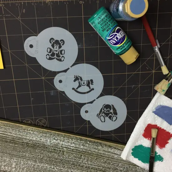 Baby Toys Round Cookie Stencil Sets | C796 by Designer Stencils | Cookie Stencils for Royal Icing, Airbrush, Dusting Powder | {3}