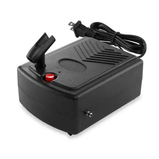 PointZero Mini Airbrush Compressor with Holder and 6 Ft. Hose - Quiet Portable Air Pump {3}