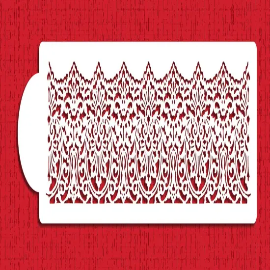 Victorian Lace Cake Stencil Border | C741 by Designer Stencils | Cake Decorating Tools | {4}
