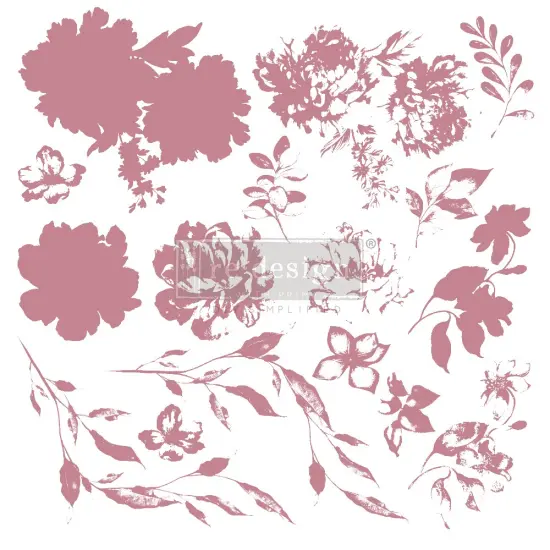 Redesign Decor Clear-Cling Stamps - Sweet Blossoms 12"x12" {1}