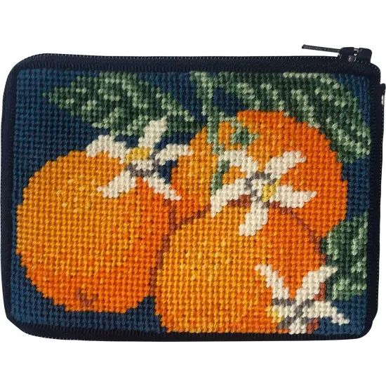 Stitch & Zip Needlepoint Coin Purse Kit- Oranges Multicolor {1}