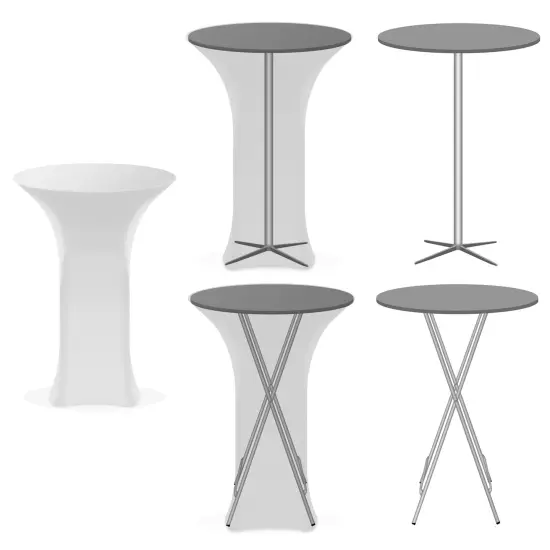 Lann's Linens - Round Highboy Cocktail Table Cover, Stretch Spandex Fitted Tablecloth {4}