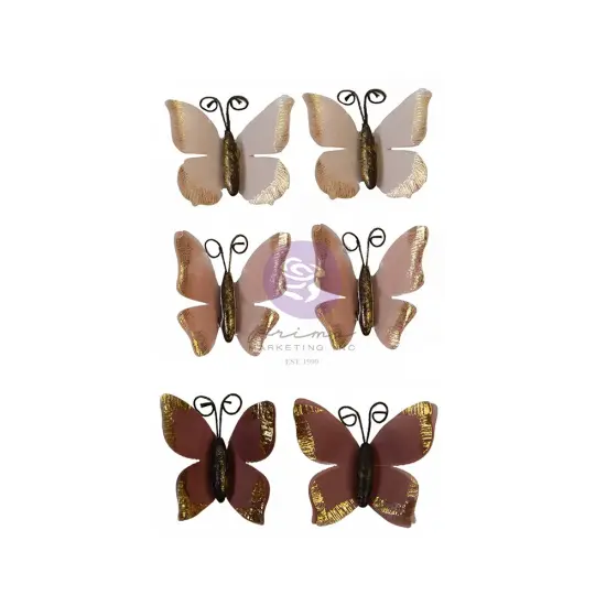 Sharon Ziv Collection Flowers - Butterfly Chase - 6 pcs 2" {1}