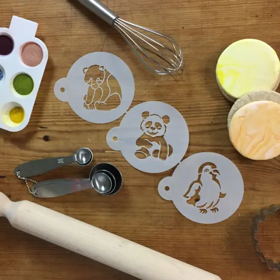 Penguin, Panda and Polar Bear Cookie Set | C783 by Designer Stencils | Cookie Decorating Tools | {3}