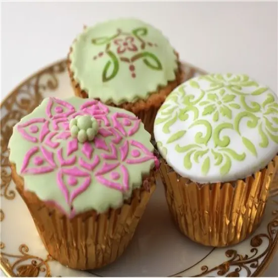 Venetian Prints Cookie Stencil Set | C830 by Designer Stencils | Cookie Decorating Tools | Baking Stencils for Royal Icing, Airbrush, Dusting Powder | Reusable Plastic Food Grade Stencil for Cookies | Easy to Use & Clean Cookie Stencil {3}