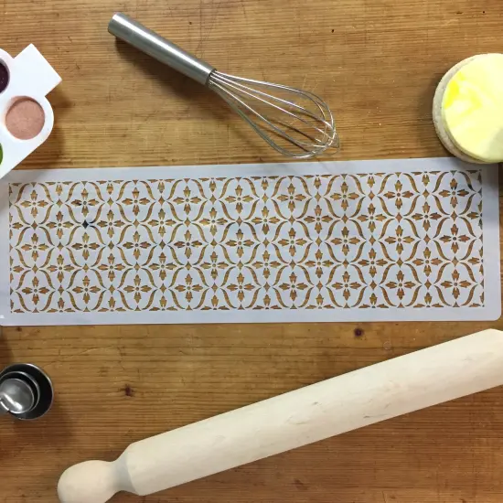French Medallion Lattice Cake Stencil | C760 by Designer Stencils | Cake Decorating Tools | {4}