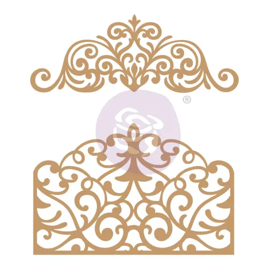 Prima Marketing Inc Chipboard Diecut - Flourish Gate - 2 Pcs, 1.8- 4.75 655350647339 {1}