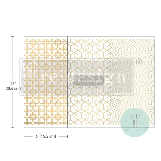 Redesign With Prima Decor Transfers - Motif G?om?trique - 6 sheets , 6"X12" 655350656799 {1}